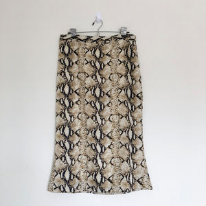 NEW Love Sadie Tan Snakeskin Print Skirt